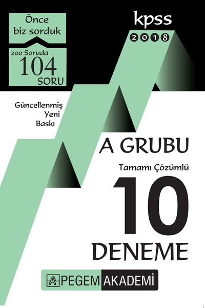 Pegem 2018 KPSS A Grubu Tamamı Çözümlü 10 Deneme Pegem Akademi Yayınları