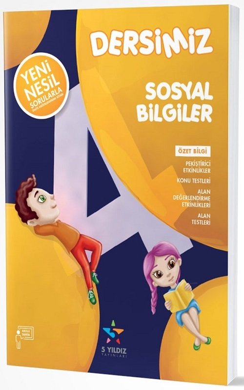 5 Yıldız 4. Sınıf Dersimiz Sosyal Bilgiler Soru Bankası 5 Yıldız Yayınları