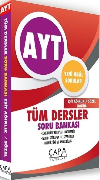 Çapa YKS AYT Tüm Dersler Eşit Ağırlık-Sözel Soru Bankası Çapa Yayınları