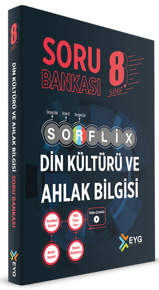 EYG Yayınları 8. Sınıf Din Kültürü ve Ahlak Bilgisi SORFLİX Soru Bankası Çözümlü EYG Yayınları