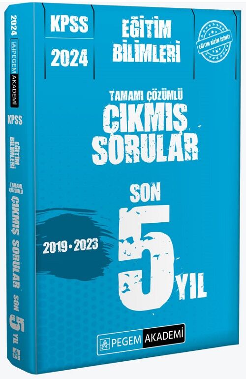 SÜPER FİYAT - Pegem 2024 KPSS Eğitim Bilimleri Çıkmış Sorular Son 5 Yıl Çözümlü Pegem Akademi Yayınları