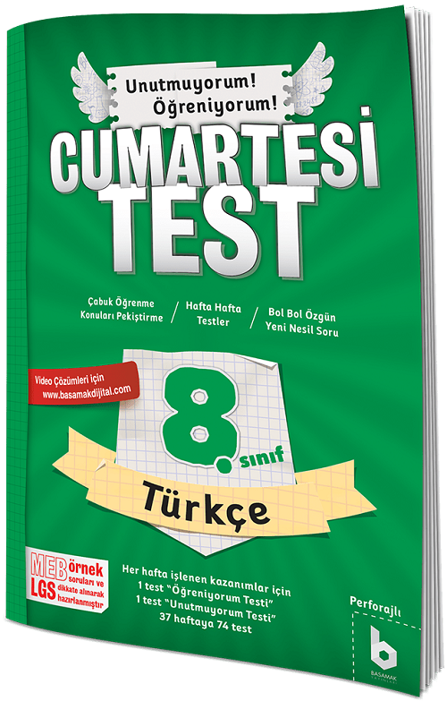 Basamak 8. Sınıf LGS Türkçe Cumartesi Test Basamak Yayınları