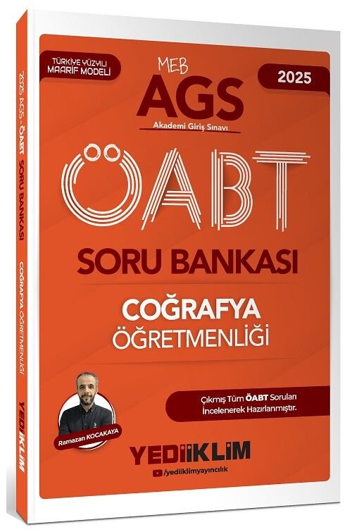 Yediiklim 2025 ÖABT MEB-AGS Coğrafya Öğretmenliği Soru Bankası Çözümlü - Ramazan Kocakaya Yediiklim Yayınları