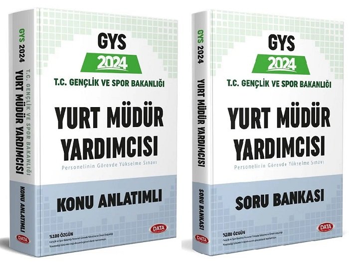 Data 2024 GYS Gençlik ve Spor Bakanlığı Yurt Müdür Yardımcısı Konu + Soru Bankası 2 li Set Görevde Yükselme Data Yayınları