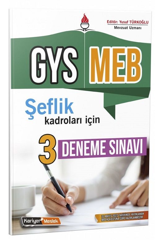 Kariyer Meslek MEB Milli Eğitim Bakanlığı Şeflik 3 Deneme Görevde Yükselme Kariyer Meslek Yayınları