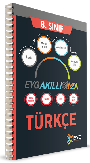 EYG Yayınları 8. Sınıf Türkçe İMZA Akıllı Defter EYG Yayınları