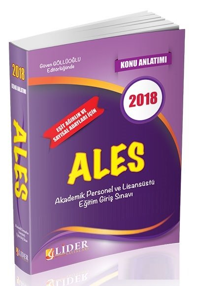 Lider 2018 ALES Konu Anlatımı Lider Yayınları