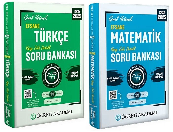 Öğreti 2025 KPSS Türkçe+Matematik Efsane Soru Bankası 2 li Set Öğreti Akademi