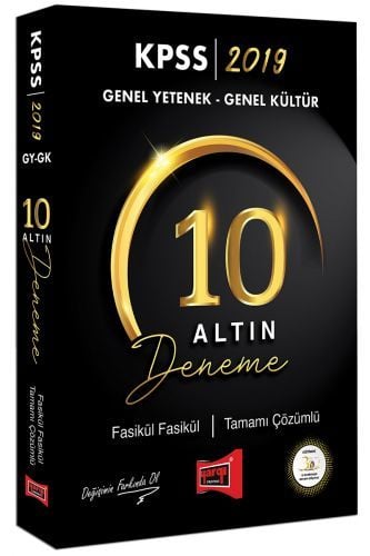 Yargı 2019 KPSS Genel Yetenek Genel Kültür 10 Altın Deneme Fasikül Çözümlü Yargı Yayınları