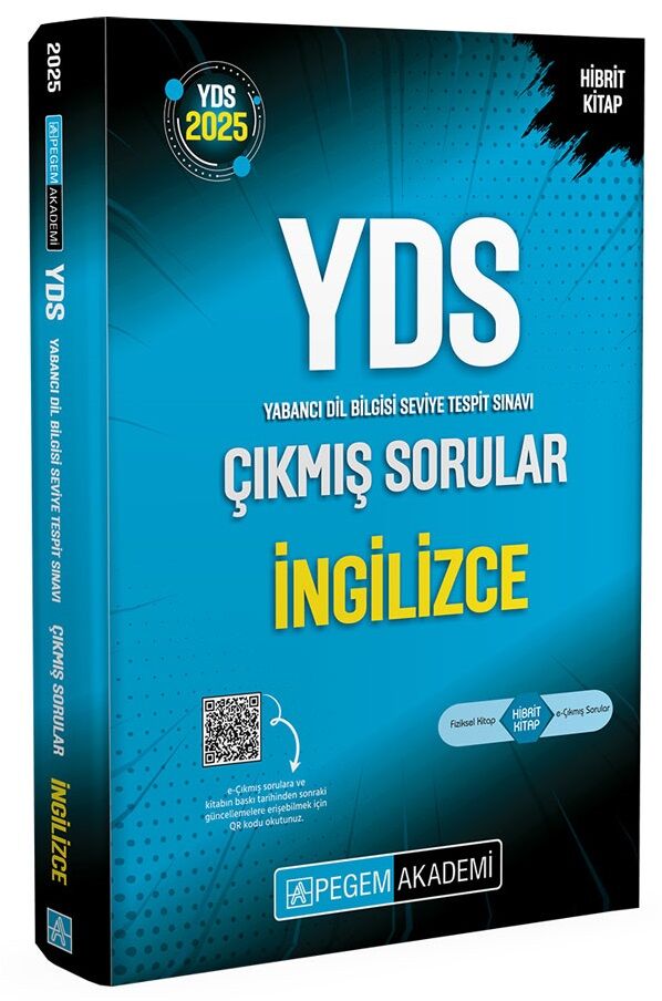 Pegem 2025 YDS İngilizce Çıkmış Sorular Çözümlü Pegem Akademi Yayınları