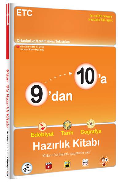 Tonguç 9 dan 10 a Edebiyat Tarih Coğrafya Hazırlık Kitabı Tonguç Akademi