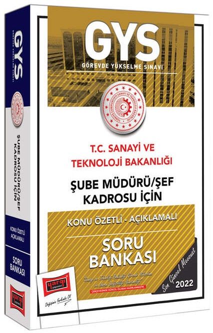 Yargı 2022 GYS Sanayi ve Teknoloji Bakanlığı Şube Müdürü, Şef Konu Özetli Soru Bankası Görevde Yükselme Yargı Yayınları