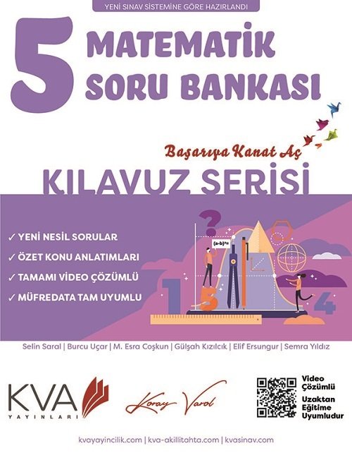 SÜPER FİYAT - KVA Koray Varol 5. Sınıf Matematik Kılavuz Serisi Soru Bankası KVA Koray Varol Yayınları