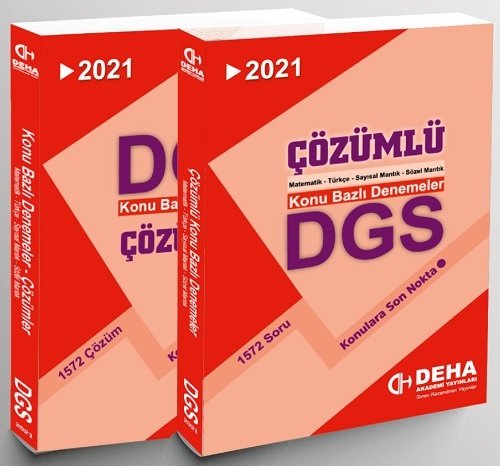 Deha 2021 DGS Konu Bazlı Denemeler ve Çözüm Kitapçığı 2 Kitap Set Deha Yayınları