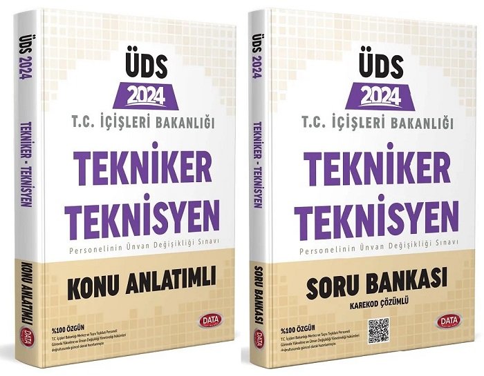 Data 2024 GYS ÜDS İçişleri Bakanlığı Tekniker Teknisyen Konu + Soru Bankası 2 li Set Ünvan Değişikliği Data Yayınları