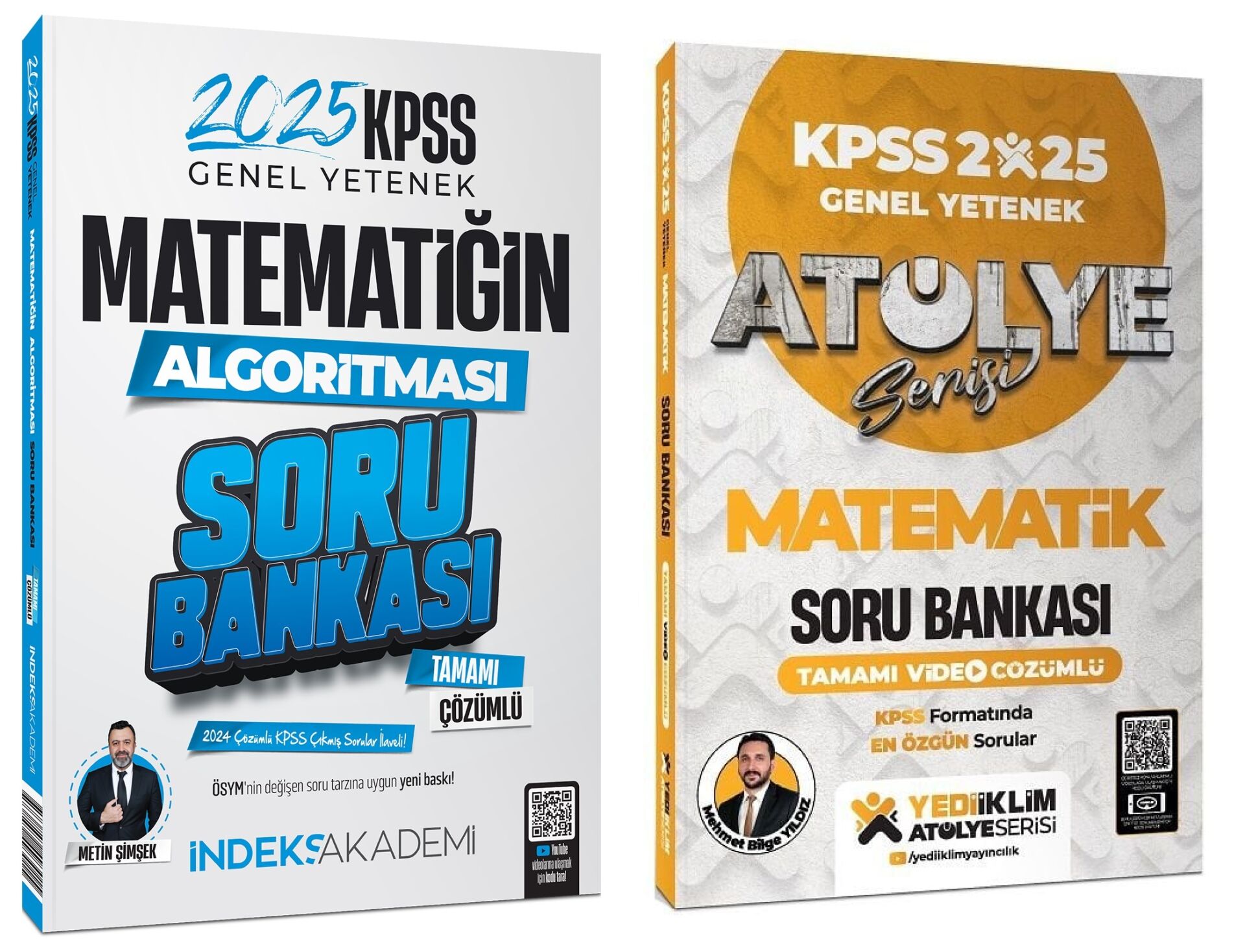 Yediiklim + İndeks 2025 KPSS Matematik Atölye Soru Bankası 2 li Set - Mehmet Bilge Yıldız Yediiklim + İndeks Akademi Yayınları