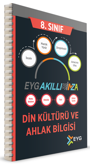 EYG Yayınları 8. Sınıf Din Kültürü ve Ahlak Bilgisi İMZA Akıllı Defter EYG Yayınları