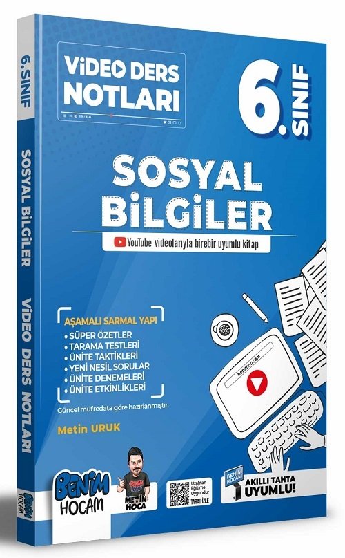 Benim Hocam 6. Sınıf Sosyal Bilgiler Video Ders Notları Benim Hocam Yayınları