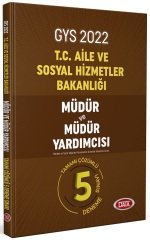 SÜPER FİYAT - Data 2022 GYS Aile Sosyal Hizmetler Bakanlığı Müdür ve Yardımcısı 5 Deneme Çözümlü Görevde Yükselme Data Yayınları