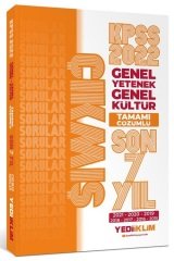 Yediiklim 2022 KPSS Genel Yetenek Genel Kültür Son 7 Yıl Çıkmış Sorular Çözümlü Yediiklim Yayınları