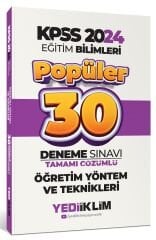 Yediiklim 2024 KPSS Eğitim Bilimleri Öğretim Yöntem ve Teknikleri Popüler 30 Deneme Çözümlü Yediiklim Yayınları