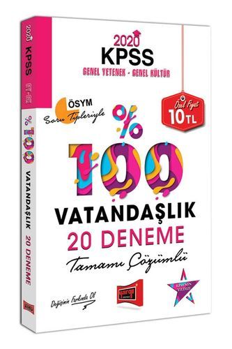 Yargı 2020 KPSS Vatandaşlık %100 20 Deneme Çözümlü Yargı Yayınları