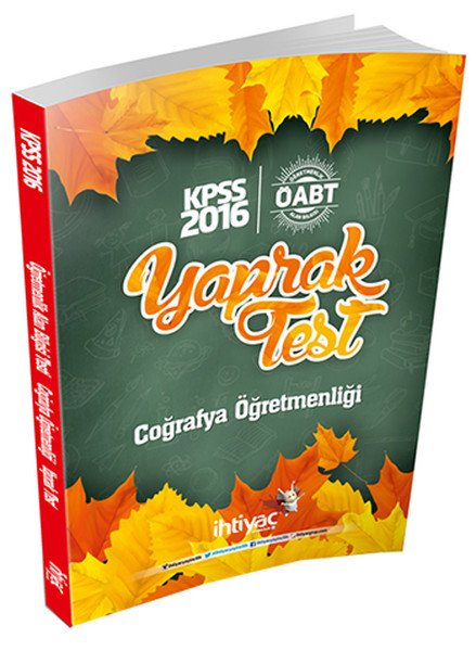 SÜPER FİYAT - İhtiyaç ÖABT Coğrafya Öğretmenliği Yaprak Test İhtiyaç Yayıncılık