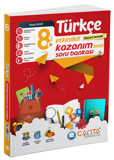 Çanta 8. Sınıf Türkçe Etkinlikli Kazanım Soru Bankası Çanta Yayınları