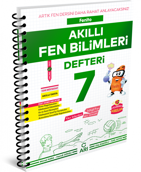 SÜPER FİYAT - Arı Yayınları 7. Sınıf Akıllı Fen Bilimleri Defteri Fenito Arı Yayınları