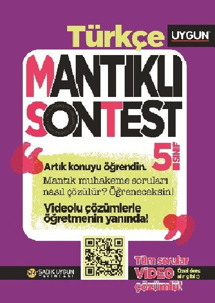 Sadık Uygun 5. Sınıf Türkçe Mantıklı Son Test Video Çözümlü Sadık Uygun Yayınları