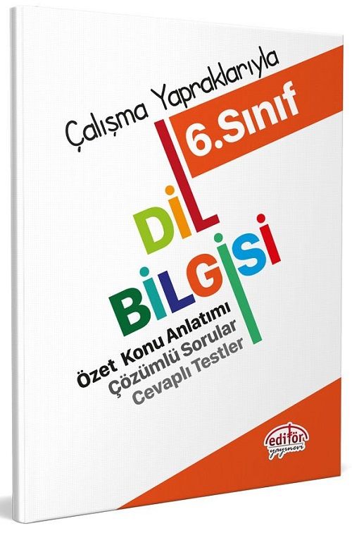 Editör 6. Sınıf Dil Bilgisi Özet Konu Anlatımı Çözümlü Sorular Editör Yayınları