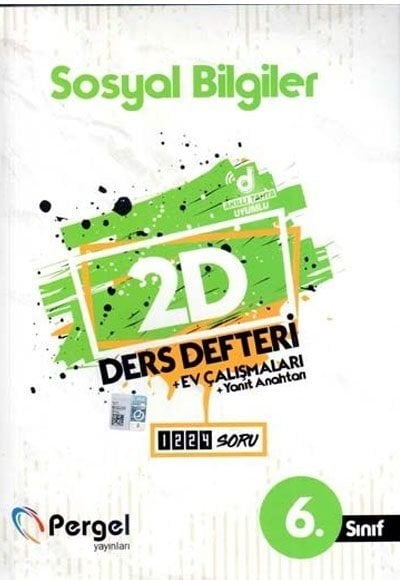 Pergel 6. Sınıf Sosyal Bilgiler 2D Ders Defteri Pergel Yayınları