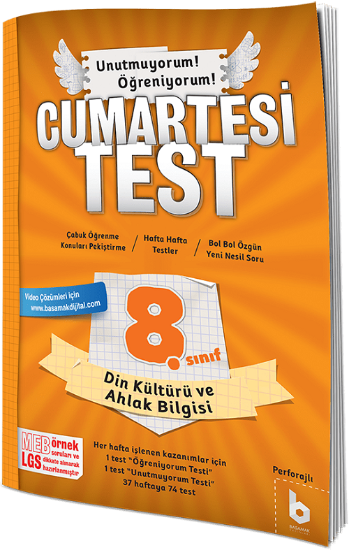 Basamak 8. Sınıf LGS Din Kültürü ve Ahlak Bilgisi Cumartesi Test Basamak Yayınları