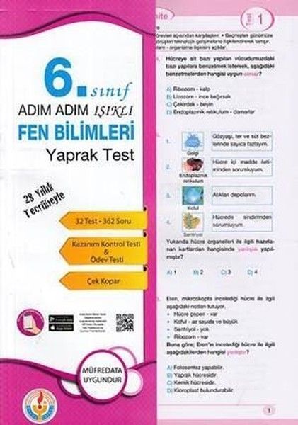 SÜPER FİYAT - Bilal Işıklı 6. Sınıf Fen Bilimleri Yaprak Test Adım Adım Işıklı Bilal Işıklı Yayınları