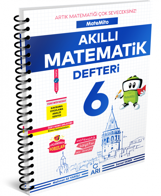 SÜPER FİYAT - Arı Yayınları 6. Sınıf Akıllı Matematik Defteri Matemito Arı Yayınları