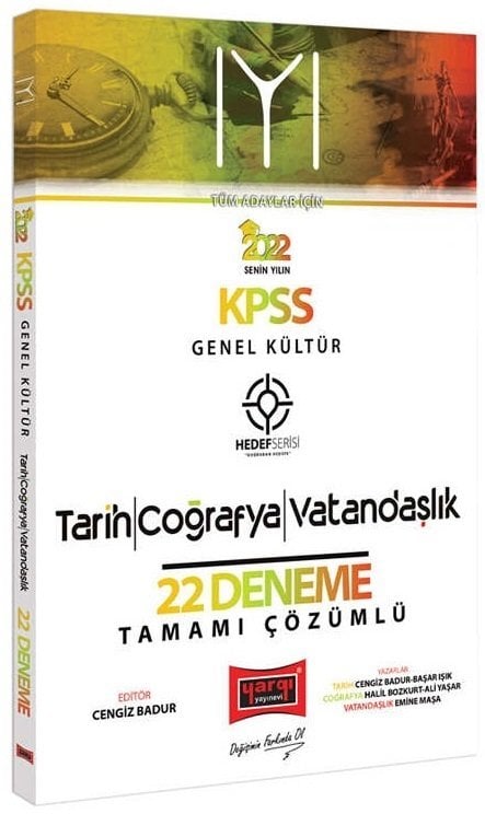 Yargı 2022 KPSS Tarih-Coğrafya-Vatandaşlık 22 Deneme Çözümlü Yargı Yayınları