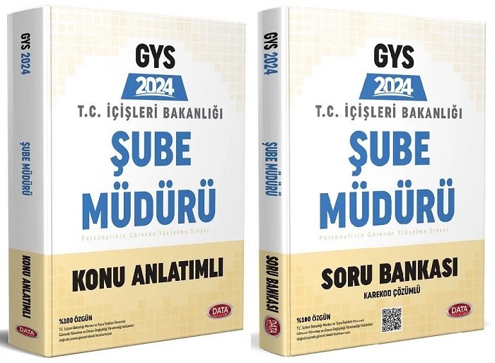 Data 2024 GYS İçişleri Bakanlığı Şube Müdürü Konu + Soru Bankası 2 li Set Görevde Yükselme Data Yayınları