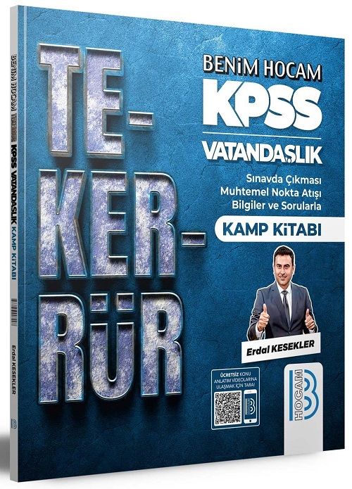 Benim Hocam KPSS Vatandaşlık Tekerrür Kamp Kitabı - Erdal Kesekler Benim Hocam Yayınları