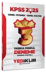 Yediiklim 2025 KPSS Genel Yetenek Genel Kültür 3 Yıldız Deneme Çözümlü Yediiklim Yayınları