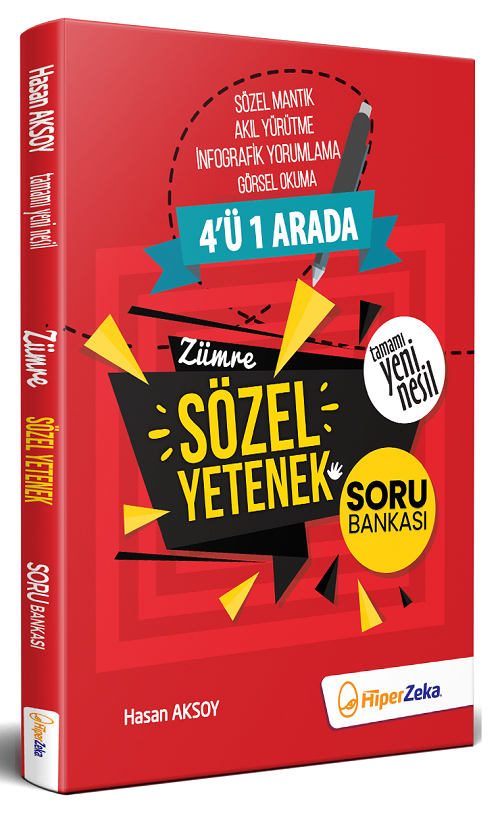 Hiper Zeka 8. Sınıf Zümre Sözel Yetenek 4 ü 1 Arada Soru Bankası Hiper Zeka Yayınları