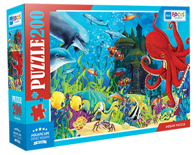 Aquatic Life Deniz Yaşamı 200 Parça Puzzle Blue Focus Games