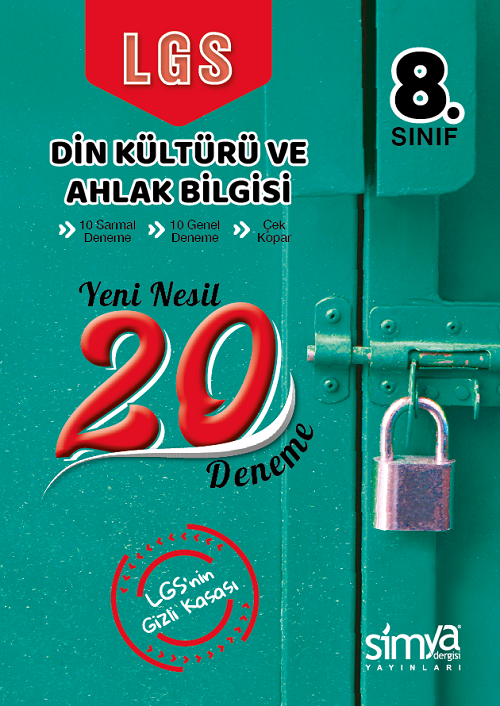 Simya 8. Sınıf LGS Din Kültürü ve Ahlak Bilgisi 20 Deneme Simya Yayınları