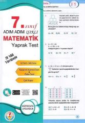 SÜPER FİYAT - Bilal Işıklı 7. Sınıf Matematik Yaprak Test Adım Adım Işıklı Bilal Işıklı Yayınları