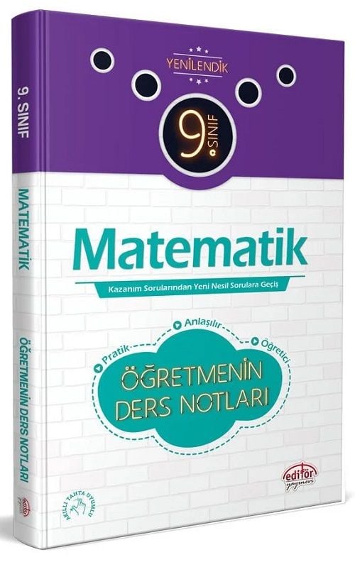 Editör 9. Sınıf Matematik Öğretmenin Ders Notları Editör Yayınları