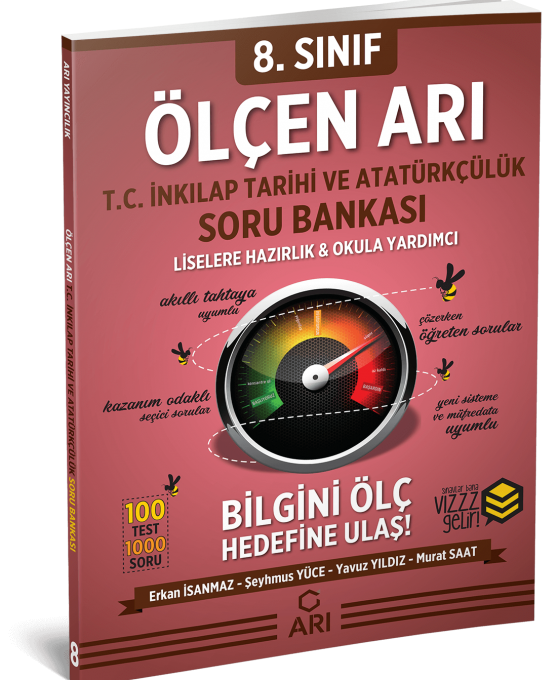 Arı Yayınları 8. Sınıf LGS Ölçen Arı TC İnkılap Tarihi ve Atatürkçülük Soru Bankası Arı Yayınları