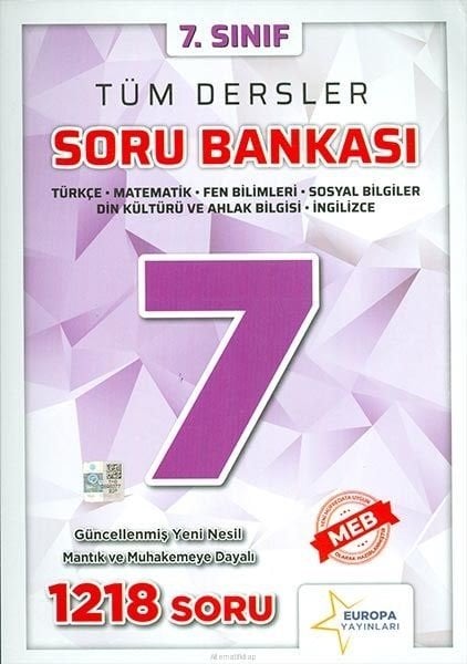 Europa 7. Sınıf Tüm Dersler Soru Bankası Europa Yayınları