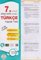 SÜPER FİYAT - Bilal Işıklı 7. Sınıf Türkçe Yaprak Test Adım Adım Işıklı Bilal Işıklı Yayınları