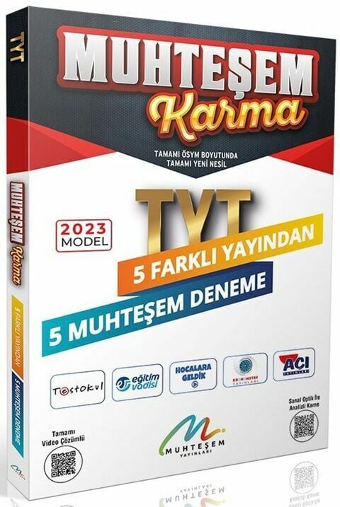 Muhteşem Karma 2023 YKS TYT 5 Farklı Yayın 5 Muhteşem Deneme Muhteşem Yayınları