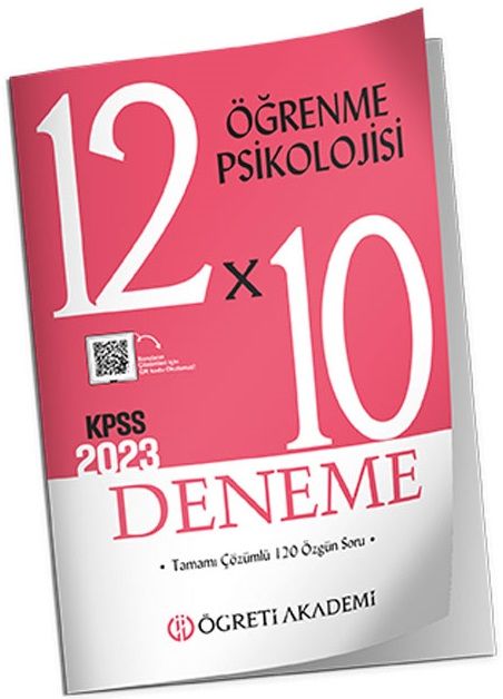 SÜPER FİYAT - Öğreti 2023 KPSS Eğitim Bilimleri Öğrenme Psikolojisi 12x10 Deneme Çözümlü Öğreti Akademi