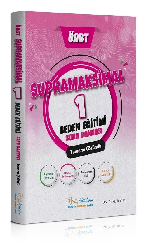 CBA Yayınları ÖABT Beden Eğitimi Supramaksimal-1 Soru Bankası Çözümlü - Mutlu Cuğ CBA Yayınları